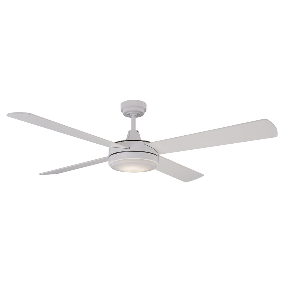 Luna 1300 Ceiling Fan with LED Light White (FC557134WH) Mercator Lighting