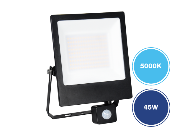 LiteW8  LiteW8 IP65 Residential 5000K PIR Sensor BK - 273145S