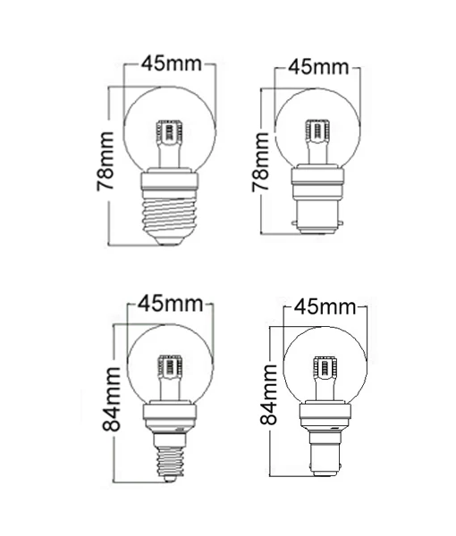 CLA LIGHTING LED GLOBE SBC FANCY RND 4W 5000K FR 300D FR16