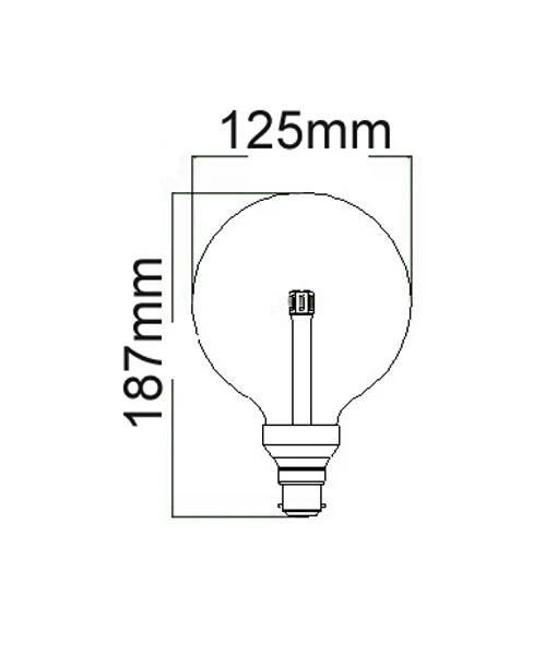 CLA LIGHTING LED GLOBE ES G125 6W CLR 5000K 300D G1254