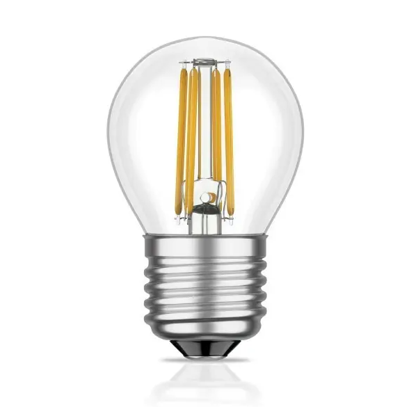 6W 12-36 Volt AC/DC Fancy Round Dimmable LED Light Bulb Warm White