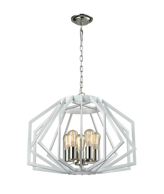 GAMBA Industrial Rustic Wide Angular Cage Pendant Lights GAMBA3