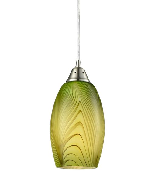  Glaze Series Pendants ES 60W GRN Hand Blown GLAZE2 CLA Lighting
