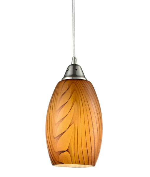 PENDANT ES 60W AMBER ELLIPSE (Hand blown glass)   GLAZE 5 CLA Lighting