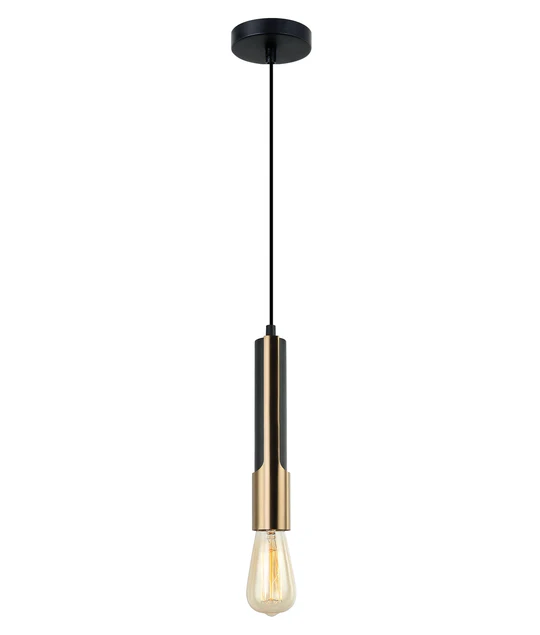 GOLDA Interior Tube with Brass Highlight Pendant Lights GOLDA2