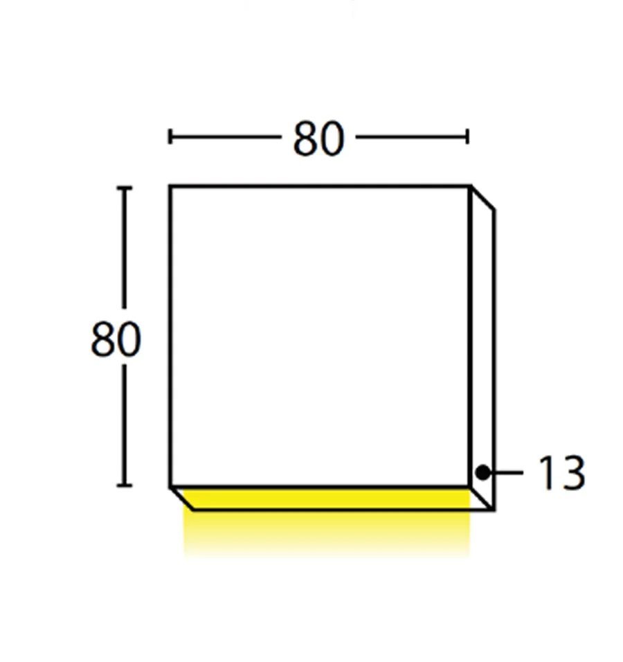 WALL / PILLAR  LED S/M BLK SQ PDL1SQBL