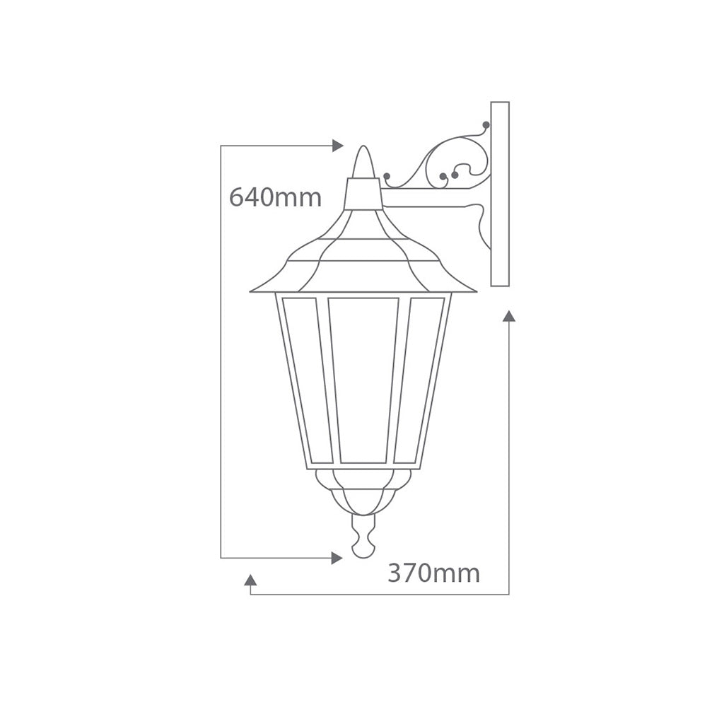 Chester Downward Wall Light Large White - 15073	