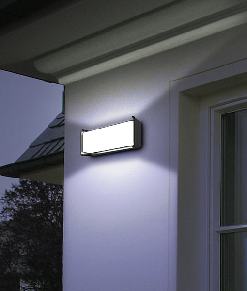 WALL LED S/M Dark Grey Rect HEKA 1 CLA Lighting