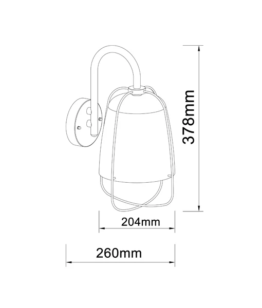 HINK Exterior Cage Surface Mounted Wall Lights HINK1