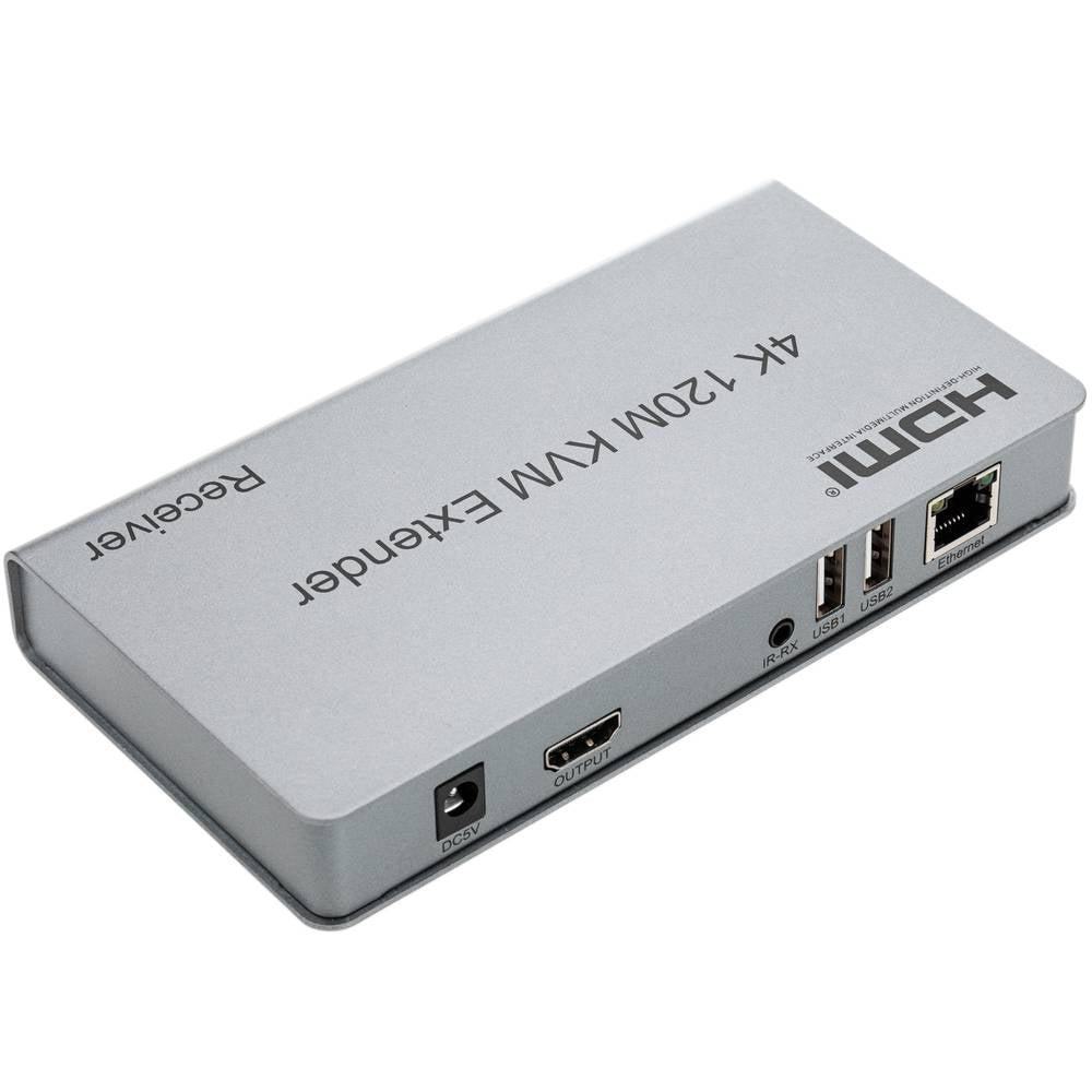 KVM Extender USB IR 4K HDMI over Ethernet up to 120m emitter and receiver