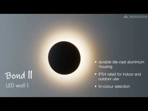 Bond II Black LED Wall Light 9W - MXW1040BLK