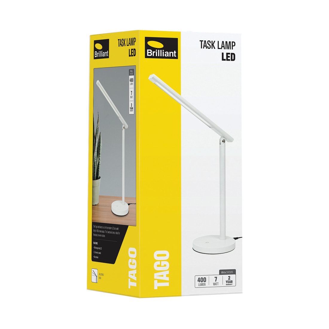 TAGO DIMM 7W LED TASK LAMP - WHITE - 21423/05
