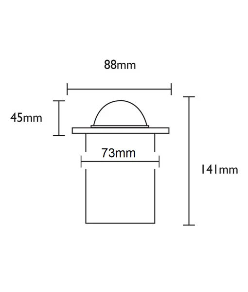 MR16 Recessed Inground Up Lights Small Faceplate with Eyelid IGMEYESS