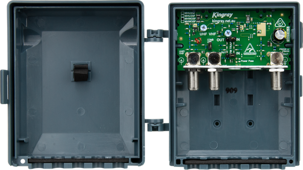 Kingray MHW25F 25dB Wideband Masthead Amplifier, Separate or Combined input with LTE filter