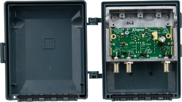 Kingray MHU35FS 35dB UHF Masthead Amplifier, Fully Shielded, Separate or Combined Input with LTE Filter
