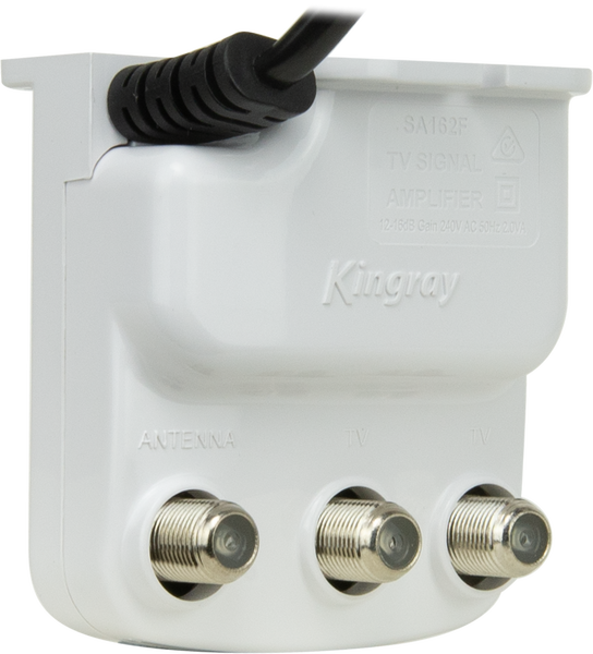 Kingray SA162F 16dB Gain 2 Way Splitter Indoor Amplifier with mains power, 47-862MHz Frequency Range
