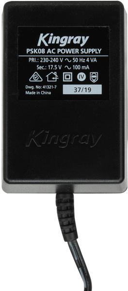 Kingray PSK08 17.5V AC 100mA Plug Pack with Belling Lee (PAL) connection on power injector