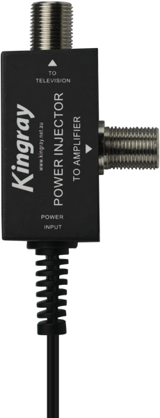 Kingray PSK08F 17.5V AC 100mA Plug Pack with F Type connection on power injector
