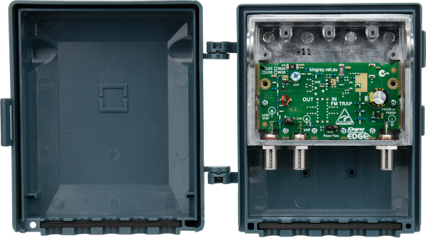 Kingray MHU25FS 25dB UHF Masthead Amplifier, Fully Shielded, Separate or Combined Input with LTE Filter