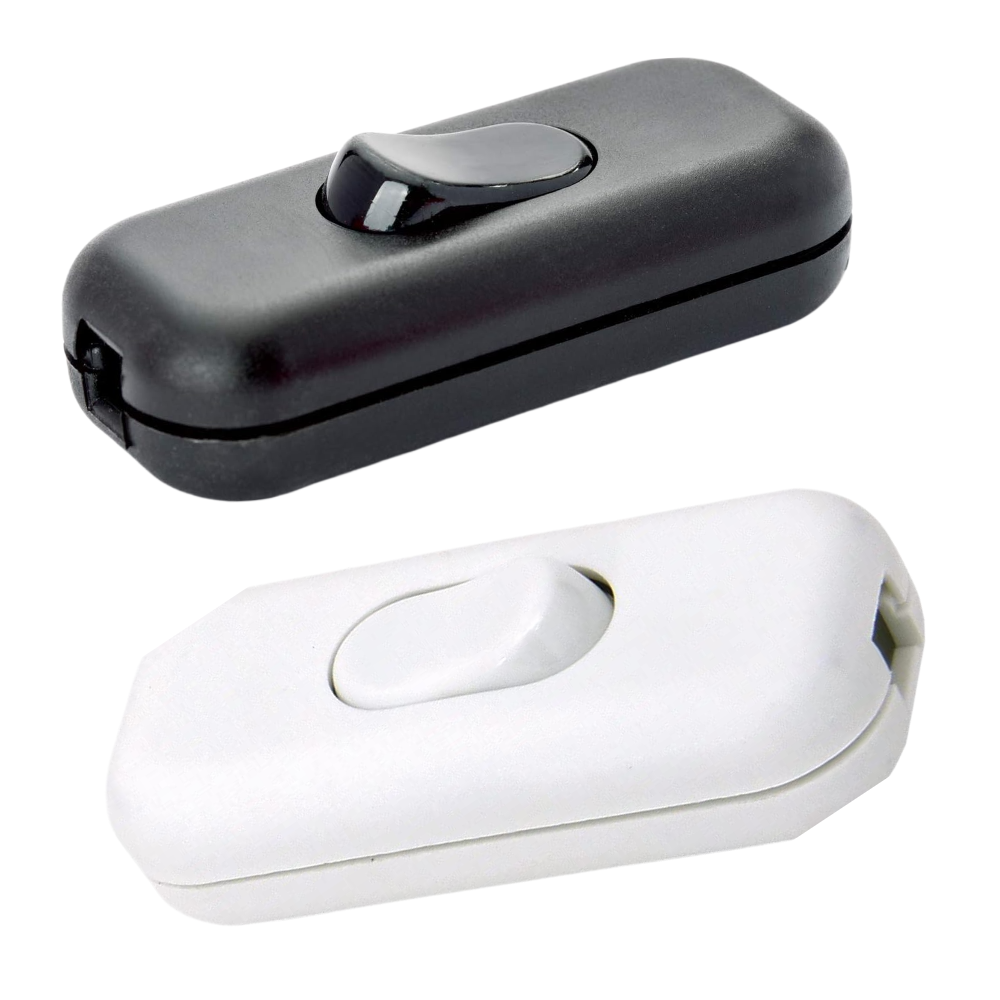 In-line Switch 6A 250v Screw Terminal Avalible in Black or White