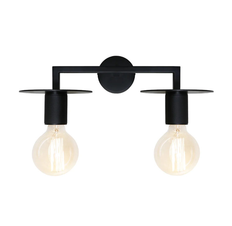 Inka 2 Light Wall Light Black - INKA2WBLK