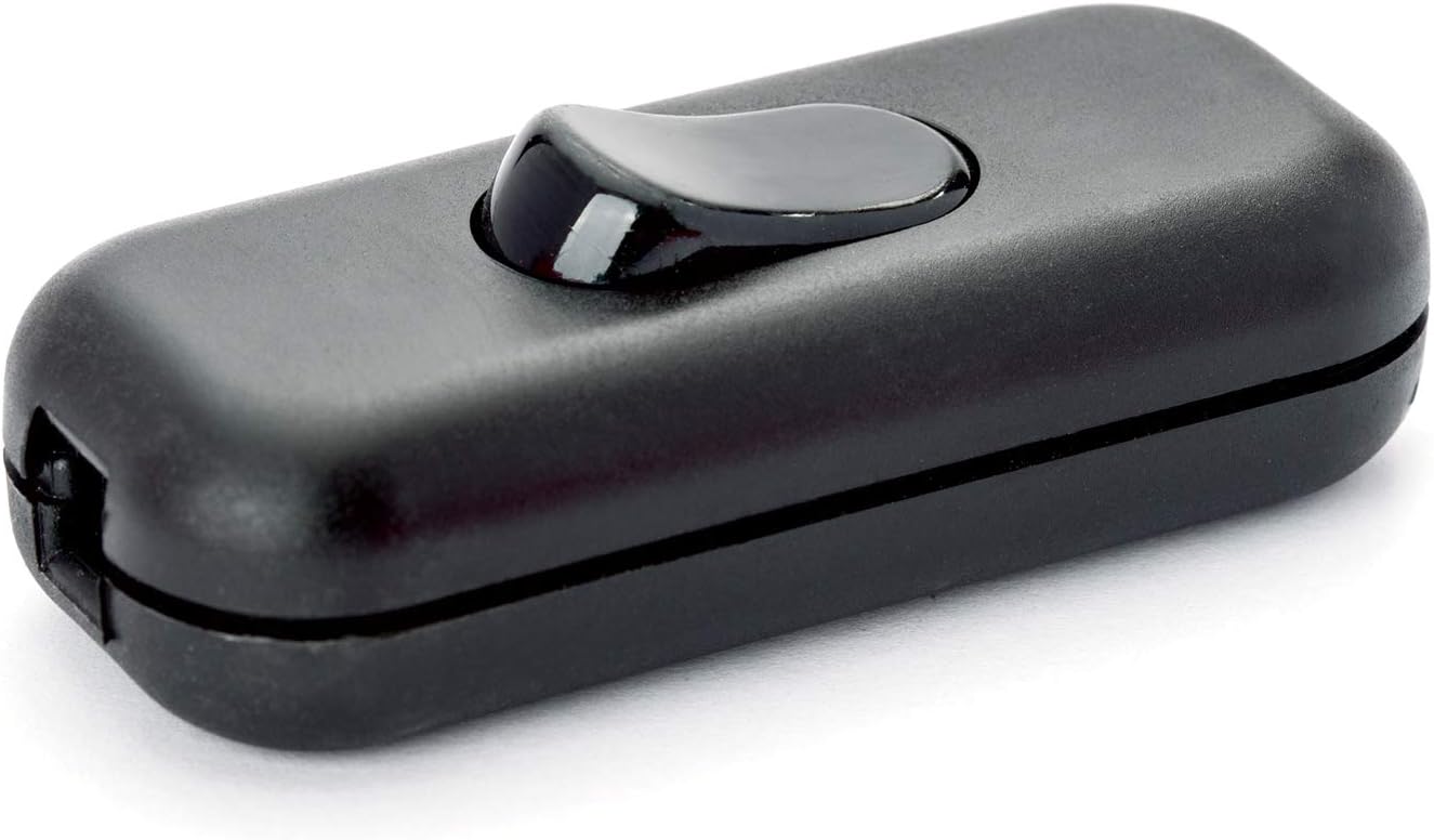 In-line Switch 6A 250v Screw Terminal Available in Black - ELE-IL6A250VBK