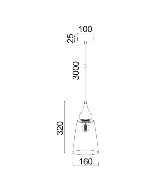 JEREZ Interior Modern Ellipse Glass Flat Top Pendant Lights JEREZ1