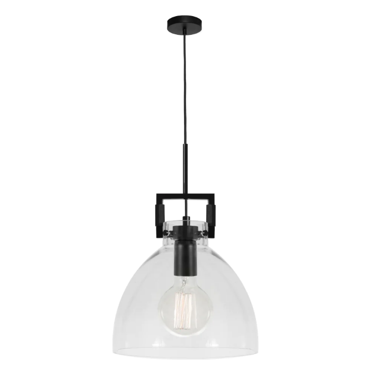 Jean 1 Light Pendant Black - JEAN1PBLK