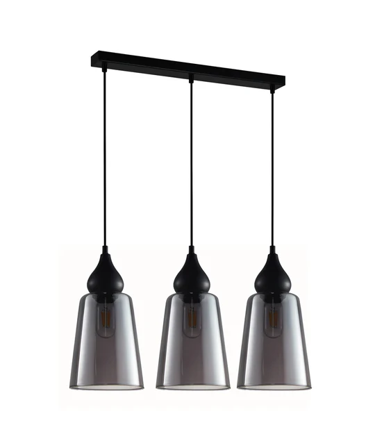 JEREZ Modern Ellipse Glass Flat Top 3 Pendant Lights JEREZ2X3S