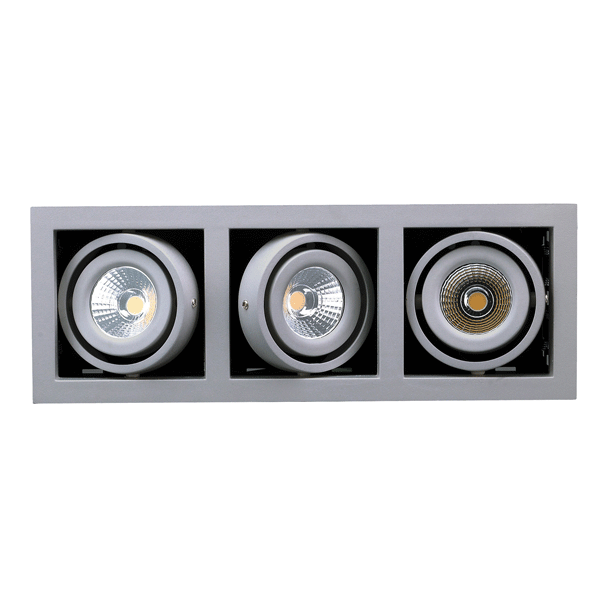 LED Triple Frame Light Silver/Grey 6.5W LDL-GIM3-SI Superlux
