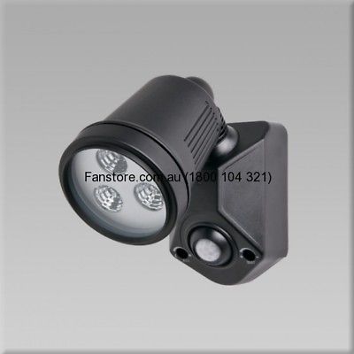 LED Sense 1 Security Spot Flood Light Outdoor Sensor Black PIERLITE