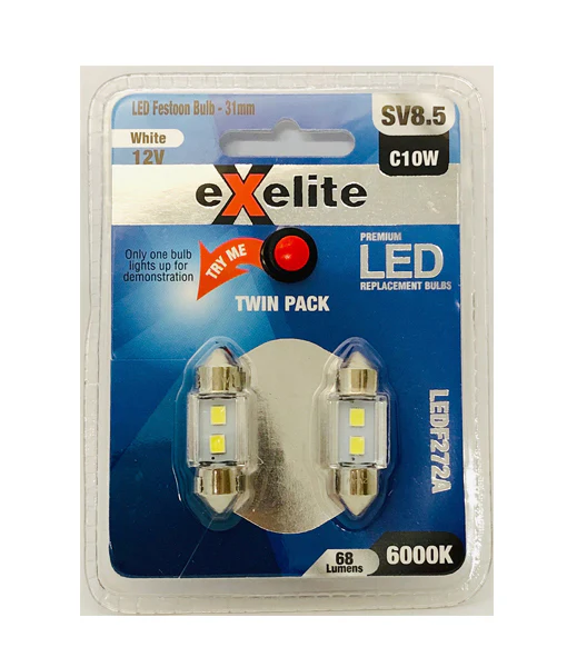 Exelite LED Festoon Auto Globes LEDF272A