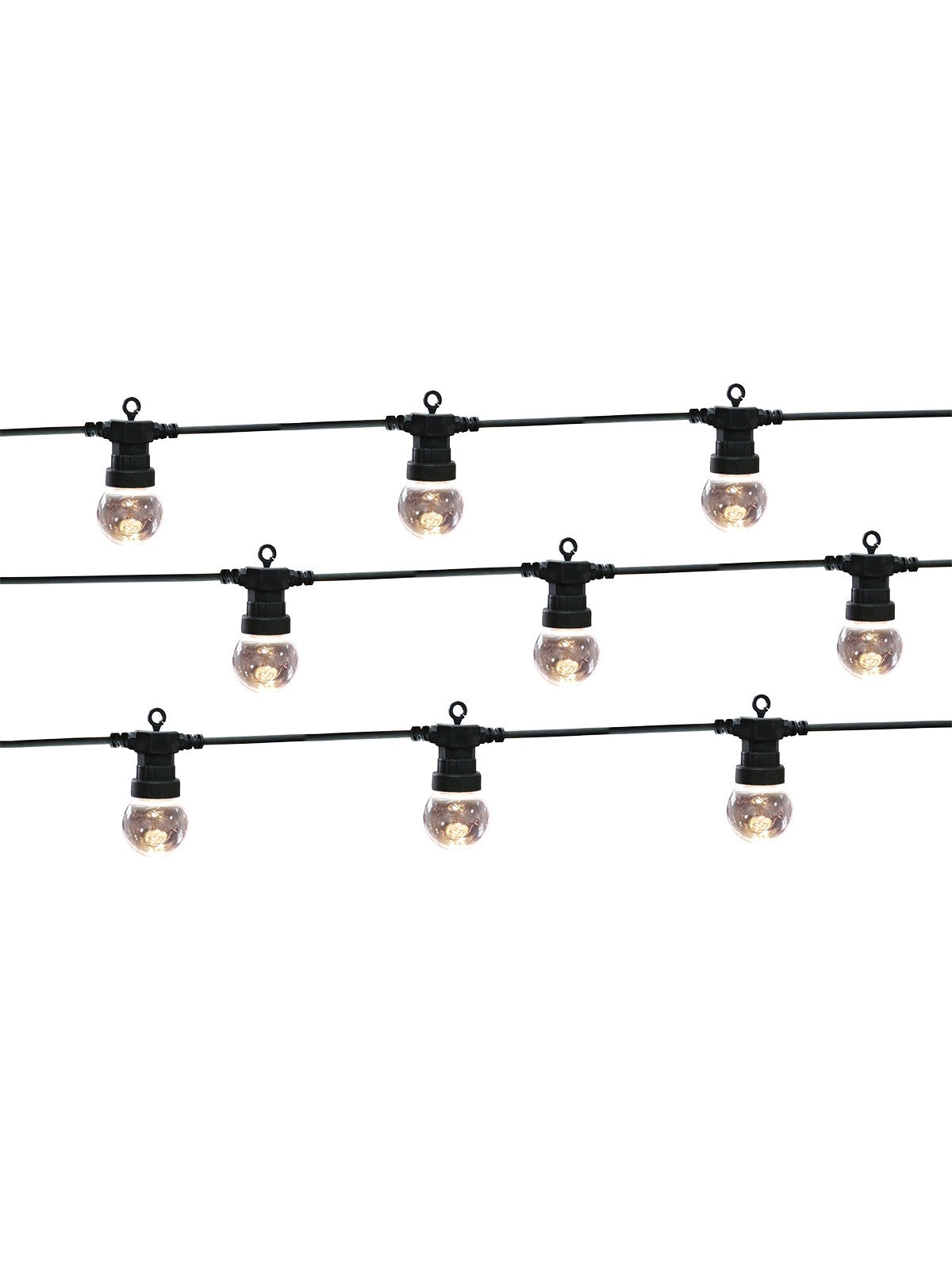 Festoon KIt 10 Light LED Light Kit in Black and Warm White clear - MLVA001CLR