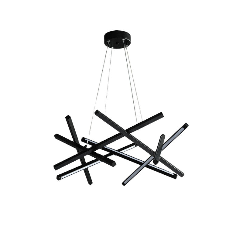 Black Nordic Modern Linear LED Pendant Light - ELE-105WBLKSTIXPEN