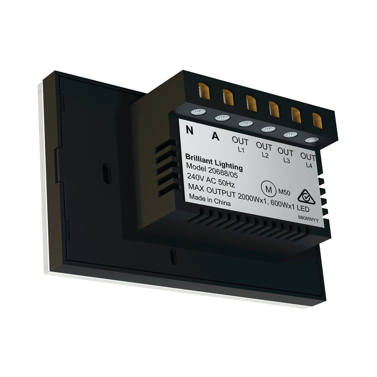 ELITE GLASS WALL SWITCH 4 GANG -20688/05