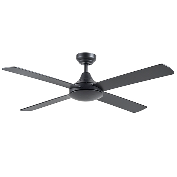 Four Seasons Link 1220mm 4 Blade Ceiling Fan Only Matt Black - FSL124M