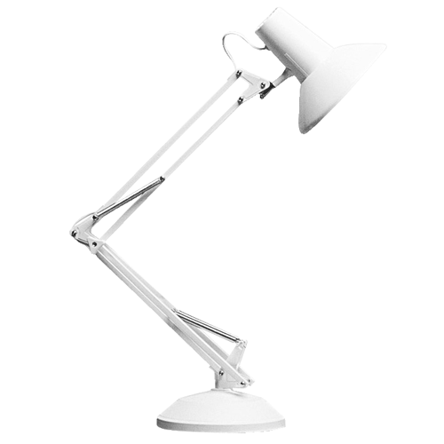 Medium Equipoise Task Lamp White 100W LSA-WH Superlux