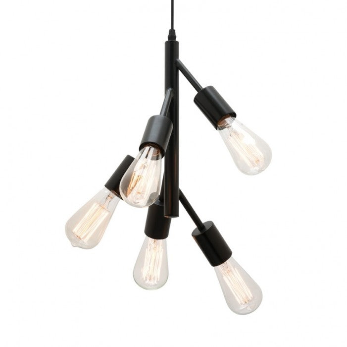 PEDRO 5 LIGHT PENDANT LIGHT BLACK - A41835