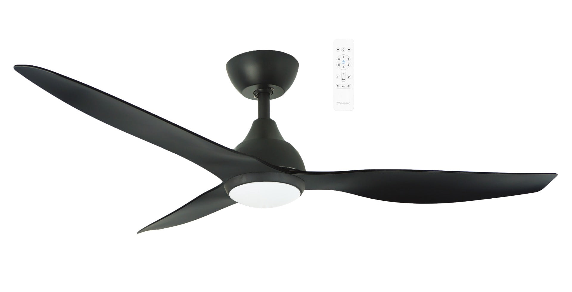 Avoca DC 48" Smart WIFI Ceiling fan with Dimmable CCT LED Light In Black MADC1233MMR
