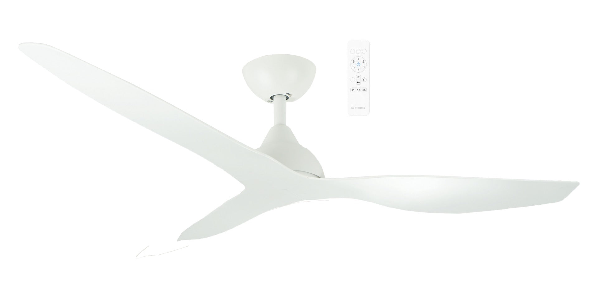 Avoca DC 52" Smart WIFI Ceiling Fan In White MADC133WWR