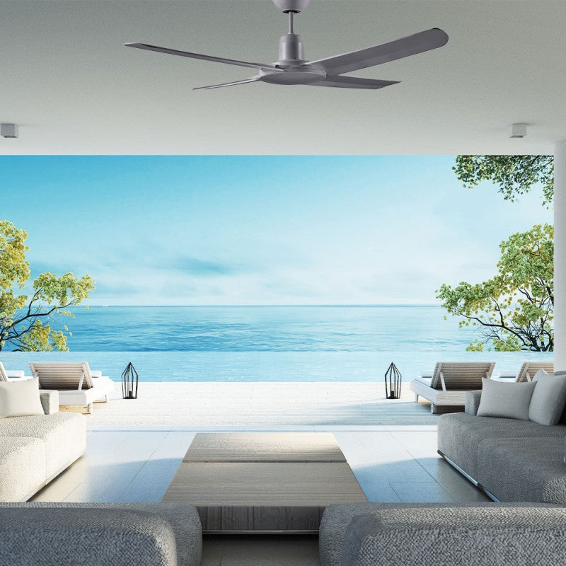 MALIBU IP55 - 1320mm ABS 4 Blade Ceiling Fan - Titanium - Ideal for outdoor & coastal areas - IP55 Rated MAL1404TI Ventair