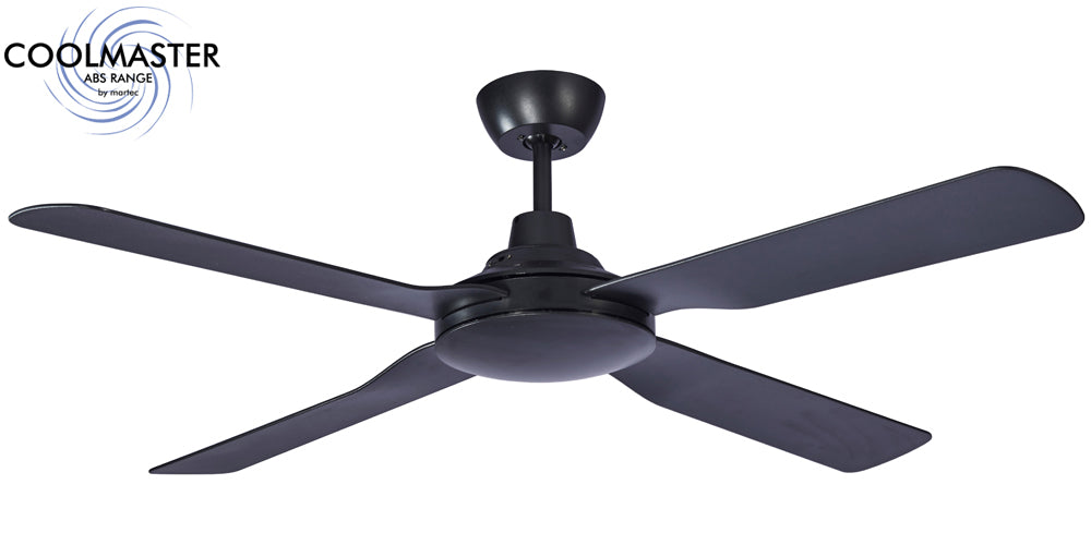 Discovery II 48" 4 Blade ABS Ceiling Fan Only Matt Black MDF124M