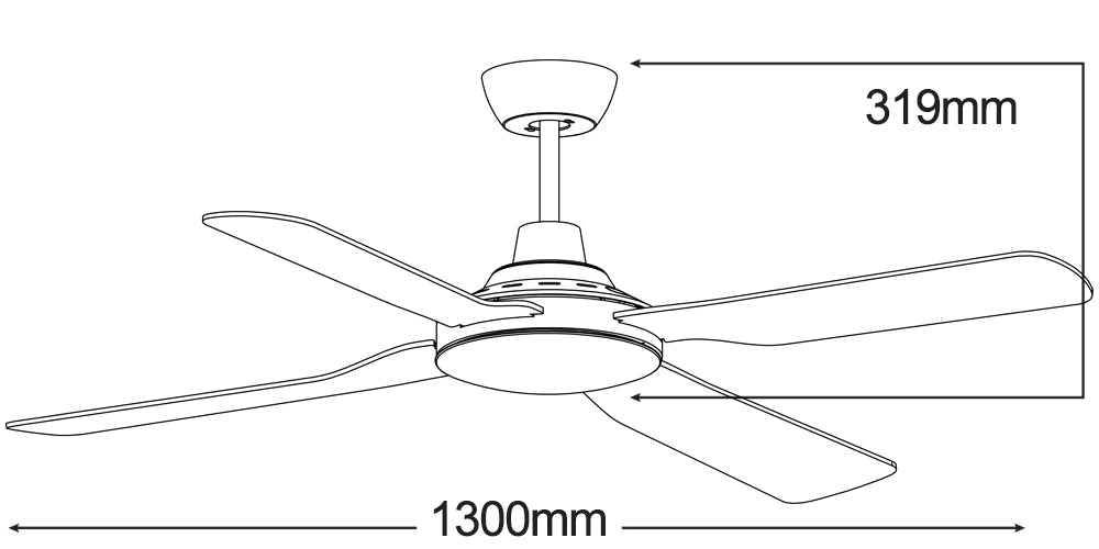 Discovery 52″ Ceiling Fan White MDF134W Martec MDF134W