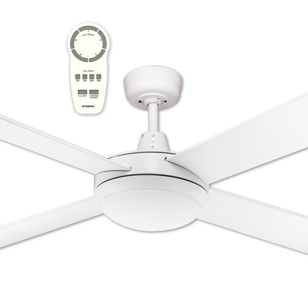 Lifestyle DC 52" 1300mm White Ceiling Fan With 24W Dimmable LED Light CCT - DLDC1343WR
