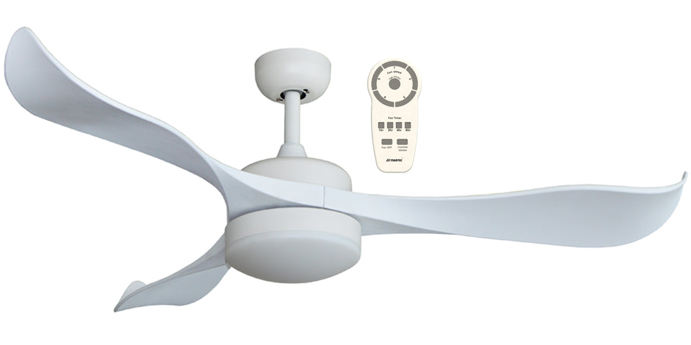 Scorpion White  52″ DC Ceiling Fan With 20W CCT LED Light and Remote MSF1333WR Martec