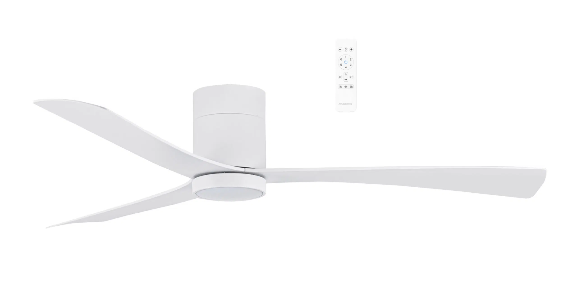 Metro DC Close to Ceiling 52" Hugger Smart WIFI Ceiling Fan With CCT LED Light White MDCM1333W