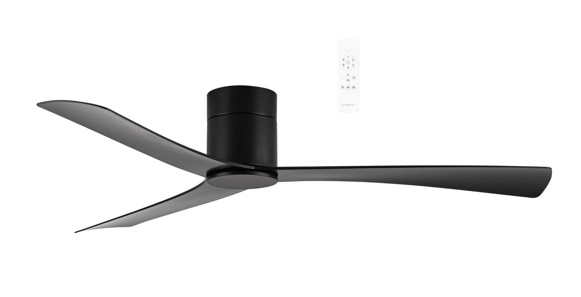 Metro DC Close to Ceiling 52" Hugger Smart WIFI Ceiling Fan Matt Black MDCM133M