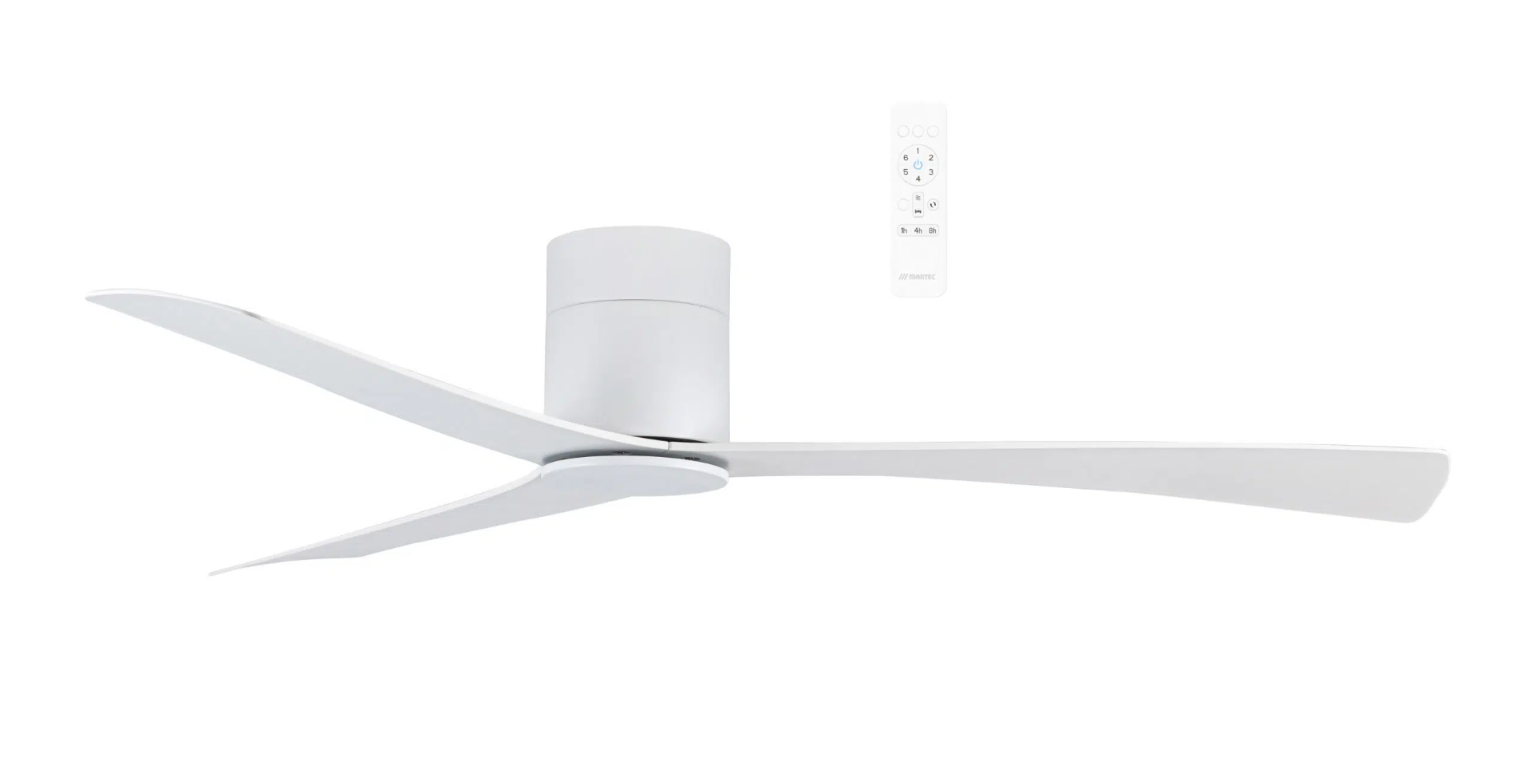 Metro DC Close to Ceiling 52" Hugger Smart WIFI Ceiling Fan Matt White MDCM133W