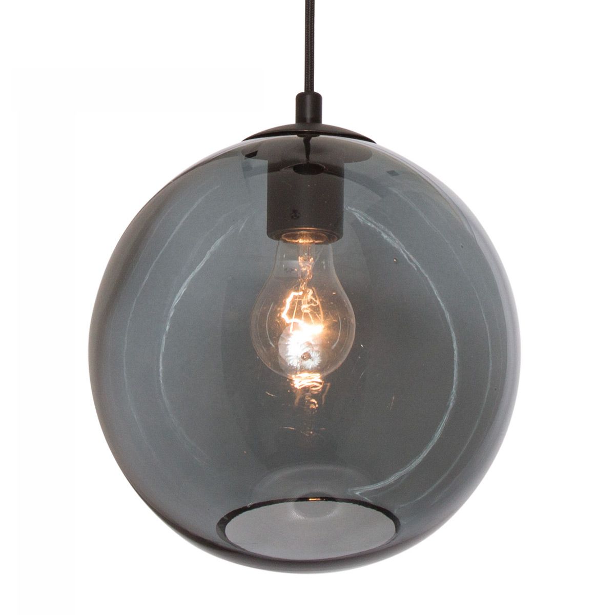 Milan 1Light Pendent E27 25W Black with Smoke (MG1731BLK) Mercator Lighting