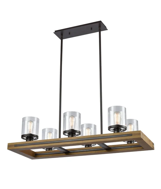 MET Wood Frame Pendant Light METI01